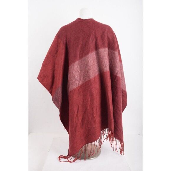 Woolrich Womens Shawl Wrap Scarf One Size Fits All Red Plaid Fringe Trim - Picture 5 of 6